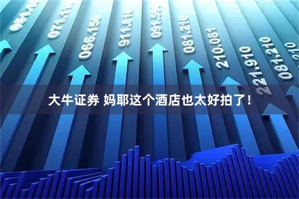 大牛证券 妈耶这个酒店也太好拍了！